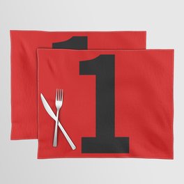 Number 1 (Black & Red) Placemat