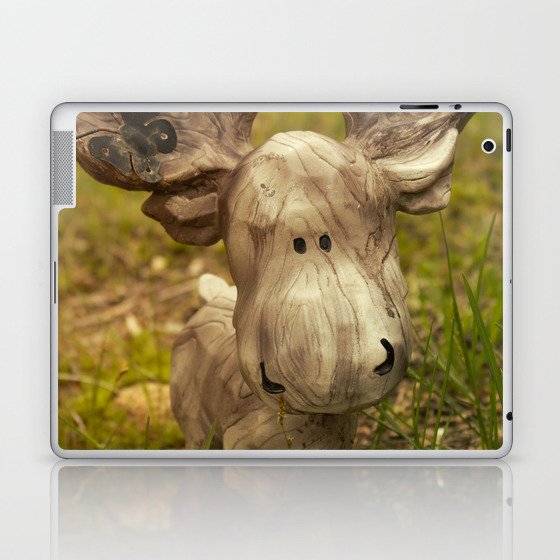 Moose Statue with Butterfly Laptop & iPad Skin