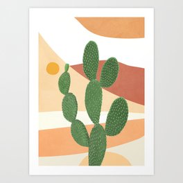 Abstract Cactus II Art Print