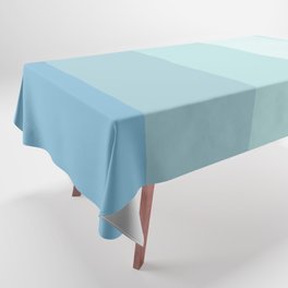 Ocean blue solid color stripes pattern Tablecloth