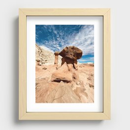 Toadstool Hoodoos - Desert Landscape that Feels Like You Are on Another Planet Recessed Framed Print