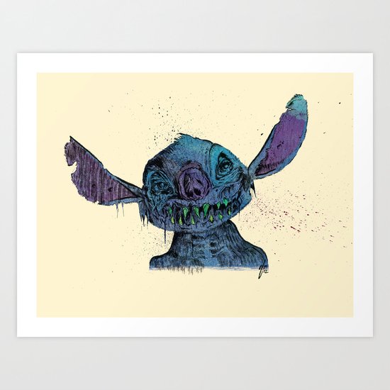 Zombie Stitch Art Print