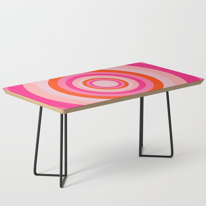 Pink Psychedelic Circles (xii 2021) Coffee Table