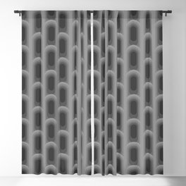 60s 70s retro pattern 45 in grey Blackout Curtain