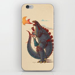 Godzilla and Christmas iPhone Skin