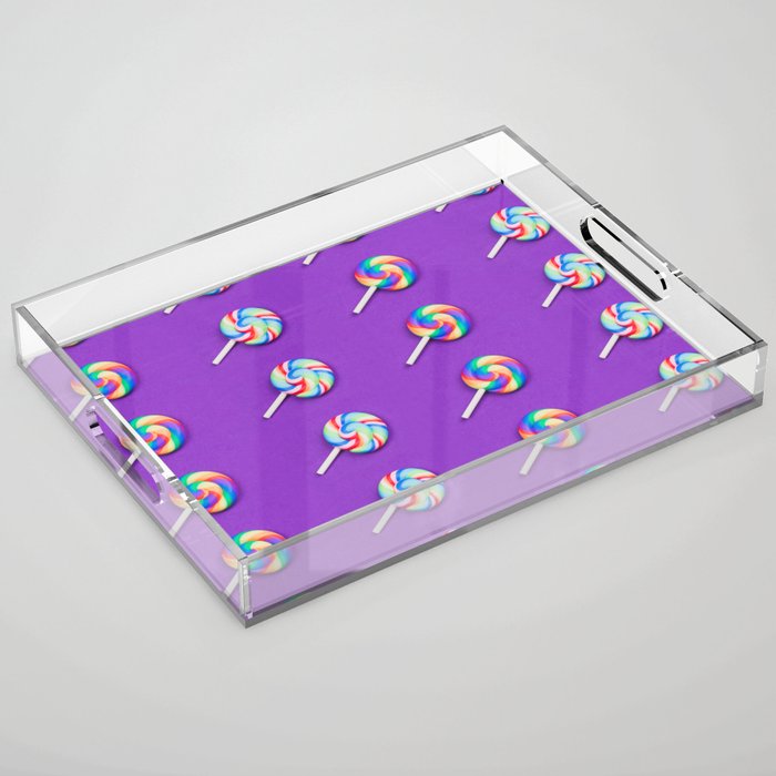 Purple Lollipop Acrylic Tray