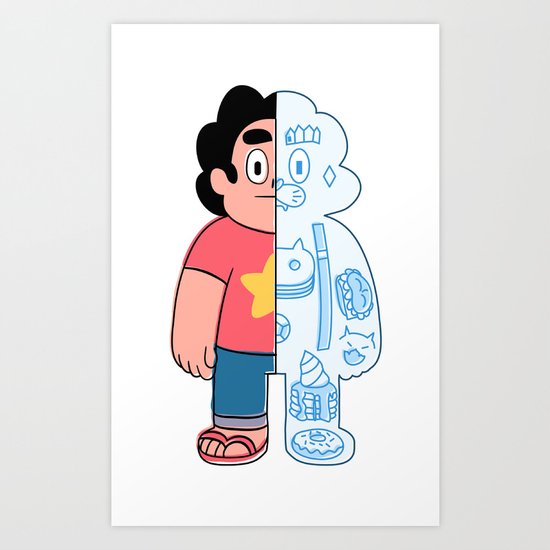 Steve Universe cut-away Art Print
