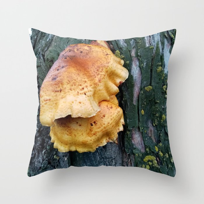  Chicken of the woods Throw Pillow