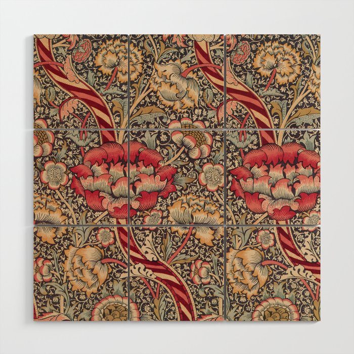 Vintage Floral pattern - William Morris Wandle Wood Wall Art