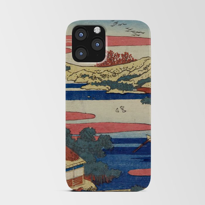 Descending Geese on the Sumida River Katsushika Hokusai  iPhone Card Case