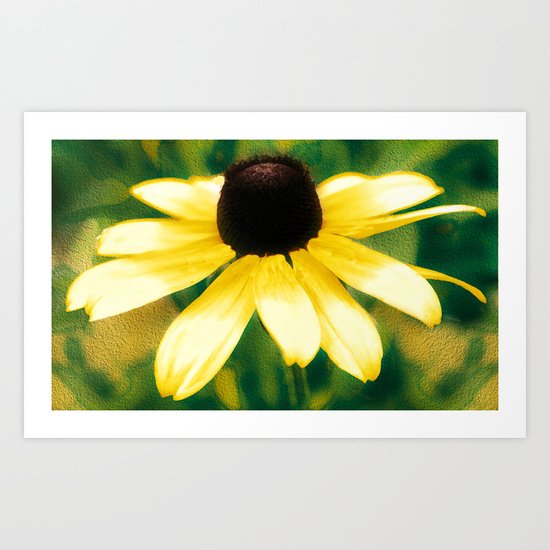 Vibrant Yellow Coneflower Art Print