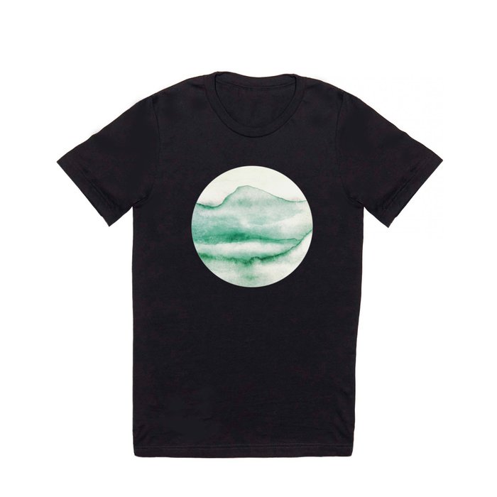 Serene Green Mountain Landscape T Shirt