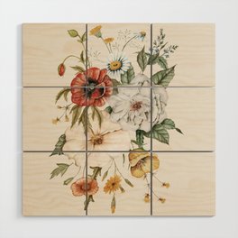 Wildflower Bouquet Wood Wall Art