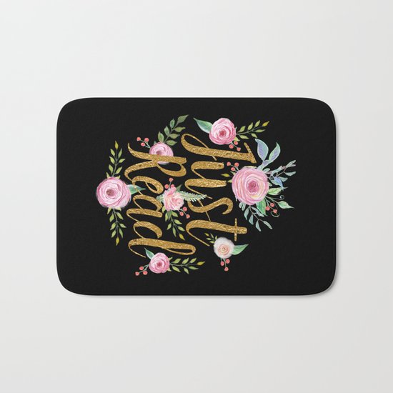 Just Read - Black Bath Mat