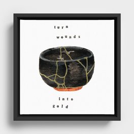 Kintsugi Turn Wounds Into Gold Framed Canvas