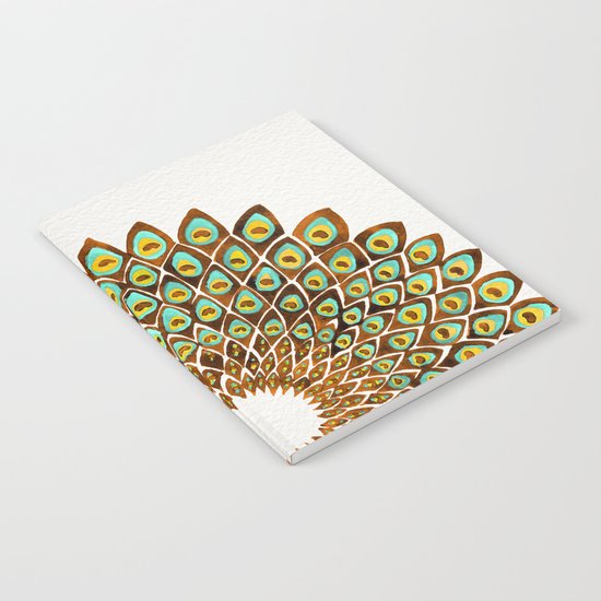 Peacock Mandala – 70s Palette Notebook