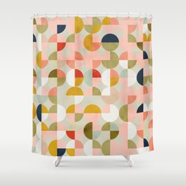 shapes mid century modern abstract Shower Curtain
