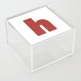 h (Maroon & White Letter) Acrylic Box