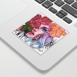 Rose Lady Abstract Sticker
