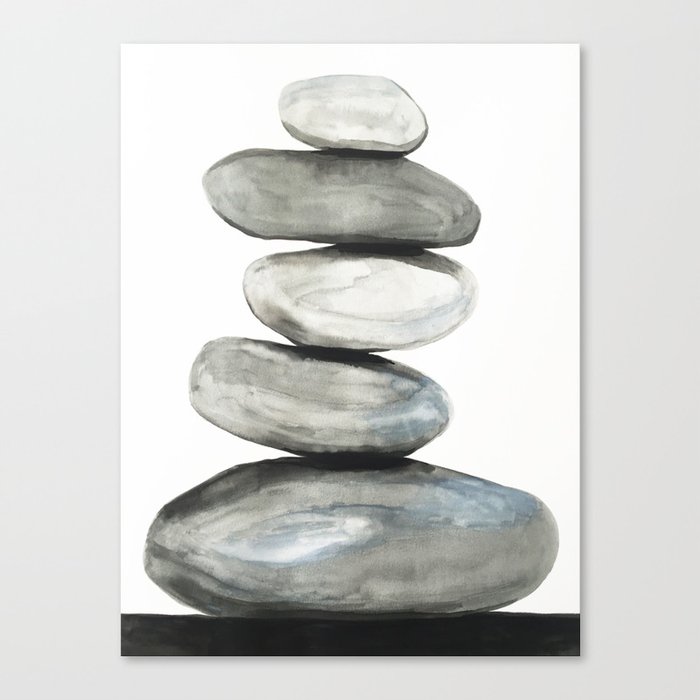 Zen balancing rocks Canvas Print