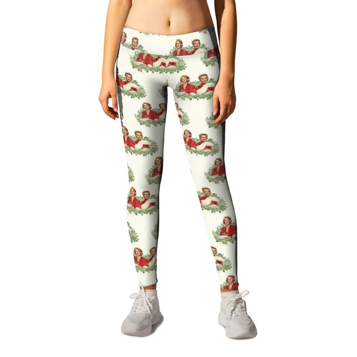 White clearance christmas leggings