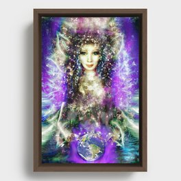 Angel of the violet fire of transformation Framed Canvas
