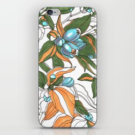 Blue Flowers iPhone Skin