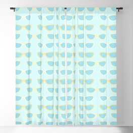 Yellow and blue retro sunglasses Blackout Curtain