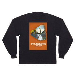 St Lawrence New York Travel poster Long Sleeve T-shirt