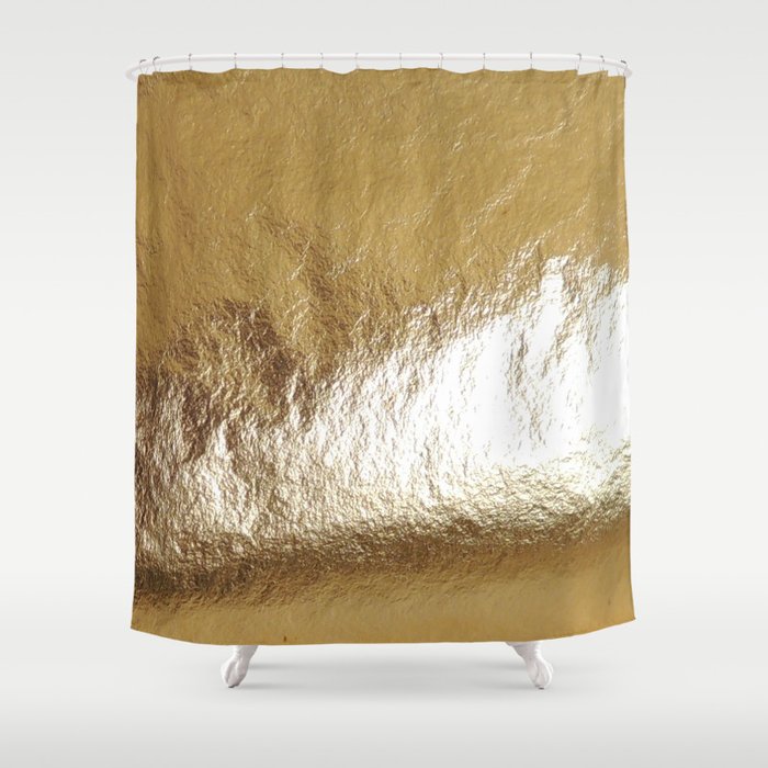 Gold Foil Shower Curtain