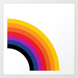 Retro Rainbow - Right Art Print