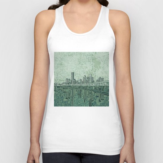 houston city skyline Unisex Tank Top