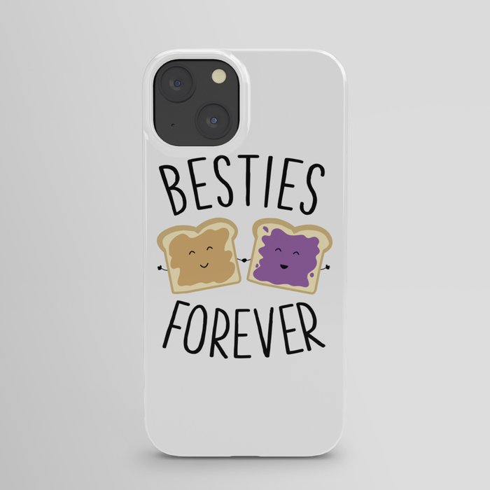 Cute Funny Peanut Butter Jelly Besties Forever Best Friends iPhone Case