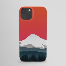 Mount Hood Winter Forest - Sunset iPhone Case