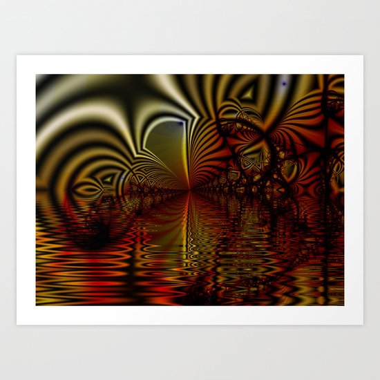Zebra Reflections Art Print