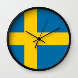 Swedish Flag of Sweden Wall Clock