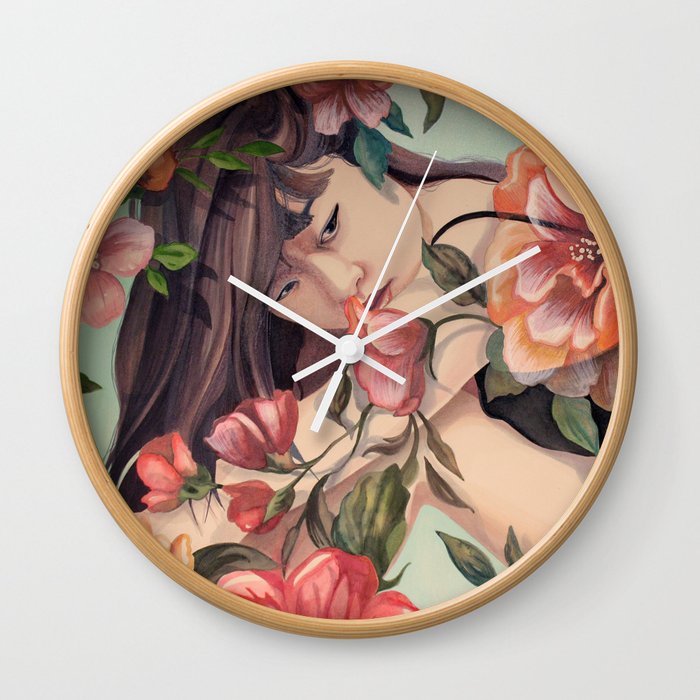 Steal Blossom Wall Clock