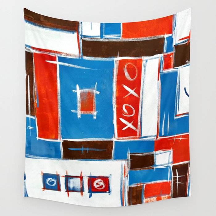 XOXO (Love) - By Christine Blosdale Wall Tapestry