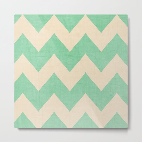 Malibu - Chevron Metal Print