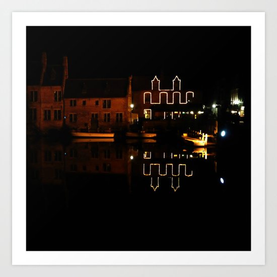 night in Bruges Art Print