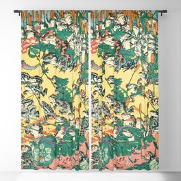 Fashionable Battle of Frogs by Kawanabe Kyosai, 1864 Blackout Curtain