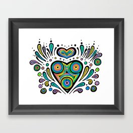 Rainbow Hearts Framed Art Print