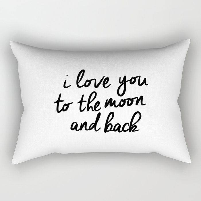 I Love You To The Moon And Back Black White Kids Room Typography