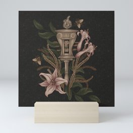 Persephone-Isis. Sistrum on the Field of Lilies and Corn Mini Art Print