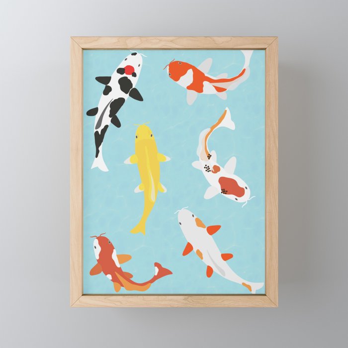 Koi Fish art  Framed Mini Art Print