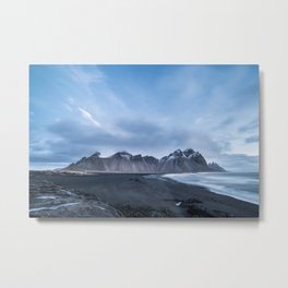 Stokknes mountain Iceland | Fine art print Metal Print | Sky, Landscape, Ocean, Photograpy, Photo, Long Exposure, Nature, Blackbeach, Fineart, Print 