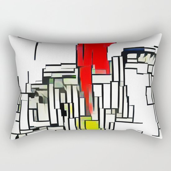 City in the summer Rectangular Pillow