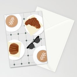 Coffee and Pastries Breakfast Table Stationery Card