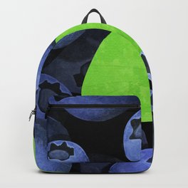 Blueberries Backpack | Leaf, Digital, Food, Abstract, Shapes, Art, Green, Berrie, Pattern, Fruit 