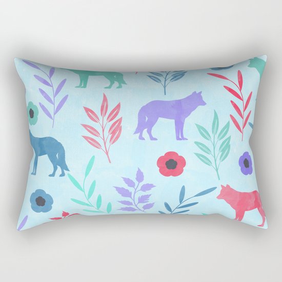 Forest Animal and Nature Rectangular Pillow